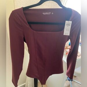 Abercrombie & Fitch Long Sleeve Bodysuit, Size S - New with tags